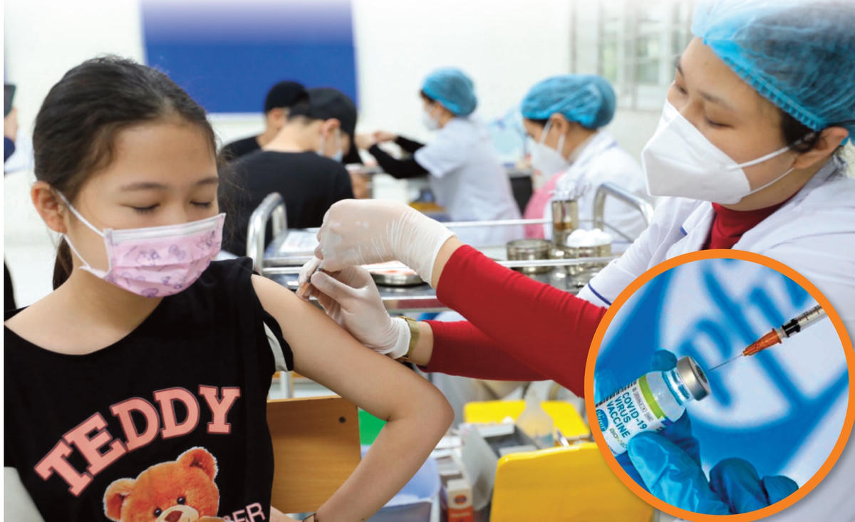 Để triển khai tiêm vaccine cho trẻ từ 5 – dưới 12 tuổi, mọi quy trình đã được chuẩn bị rốt ráo đảm bảo an toàn nhất cho trẻ. Ảnh: MINH QUYẾT