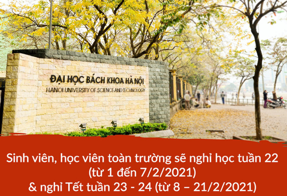 Thông báo của trường Đại học Bách khoa Hà Nội (Nguồn: ĐH Bách Khoa Hà Nội).