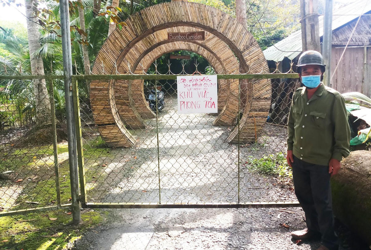 Một trong sáu điểm cách ly mới ngày 23/7, xã Thạnh Hoà, huyện Phụng Hiệp.