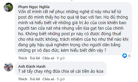 Nghệ sĩ Việt quảng cáo tiền ảo núp bóng đa cấp, dân mạng phẫn nộ