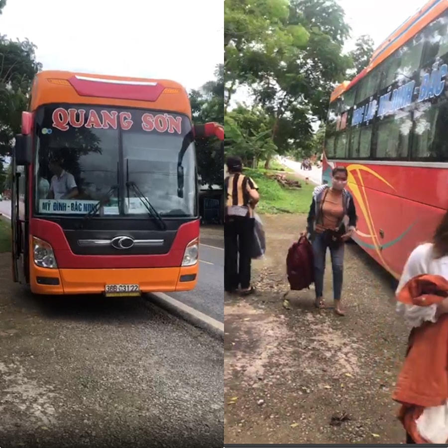 Nhà xe Quang Sơn vẫn hoạt động kinh doanh, đón trả khách tại ngã 3 chợ cóc đường rẽ đi Cao Ngọc (Ngọc Lặc, Thanh Hóa) ngày 19/9/2020.