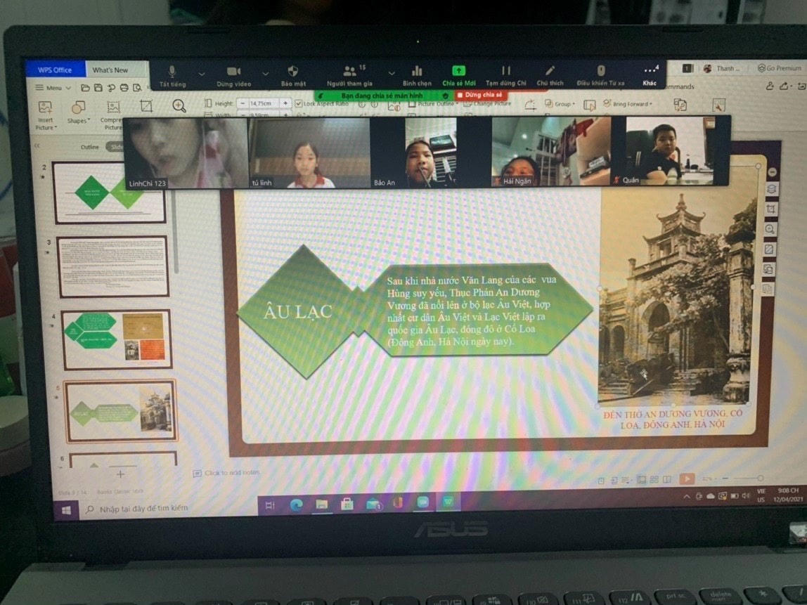 Giờ học Lịch sử online của Bảo tàng Lịch sử Quốc gia.