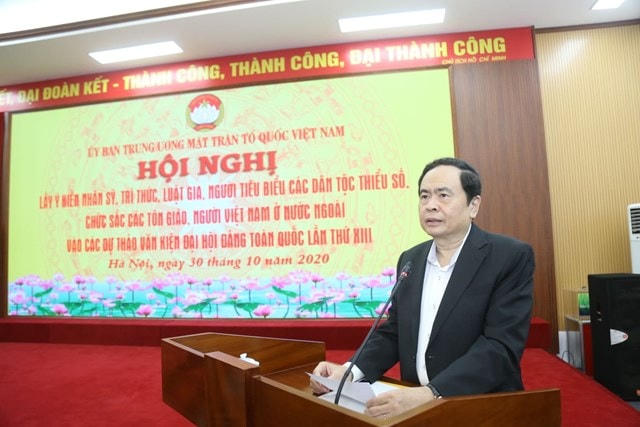 Chủ tịch Trần Thanh Mẫn phát biểu tại Hội nghị.