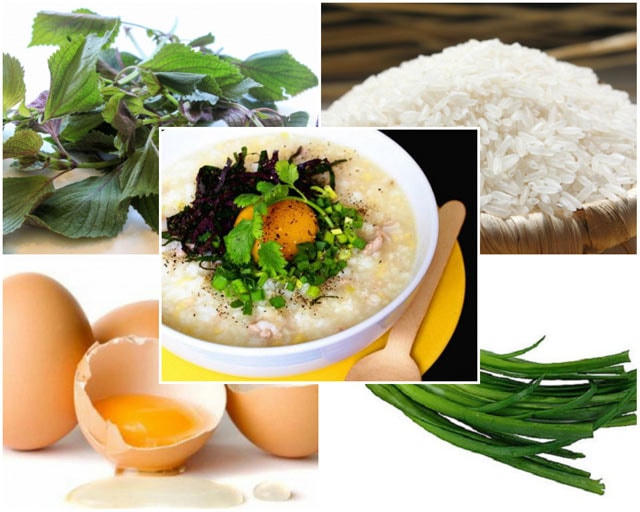 Cháo trứng gà tía tô giảm ho, tăng cường đề kháng.