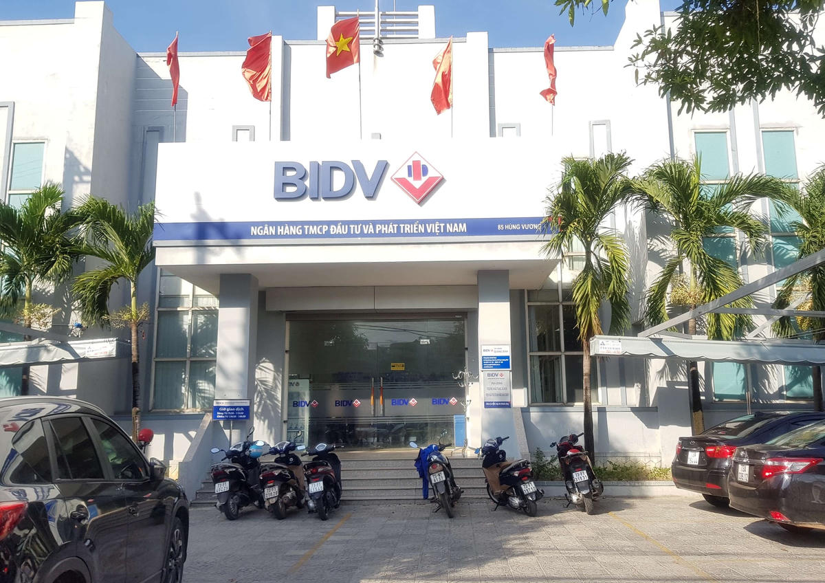Phòng giao dịch Ngân hàng BIDV Bố Trạch (Quảng Bình) nơi anh Phú công tác.