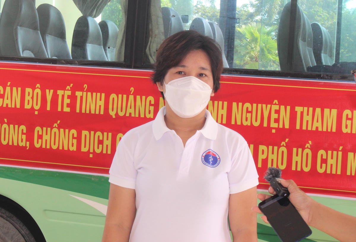 Chị Hạnh chia sẻ trước khi lên đường vào TP HCM.
