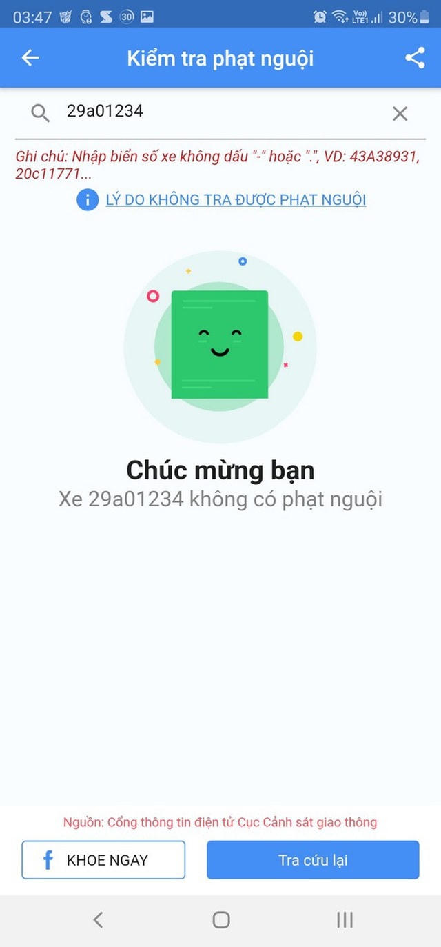 Cách tra thông tin phạt nguội phương tiện ngay tại nhà