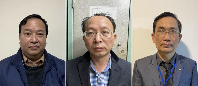Các bị can lần lượt: Nguyễn Minh Tuấn; Nguyễn Nam Liên; Trịnh Thanh Hùng.