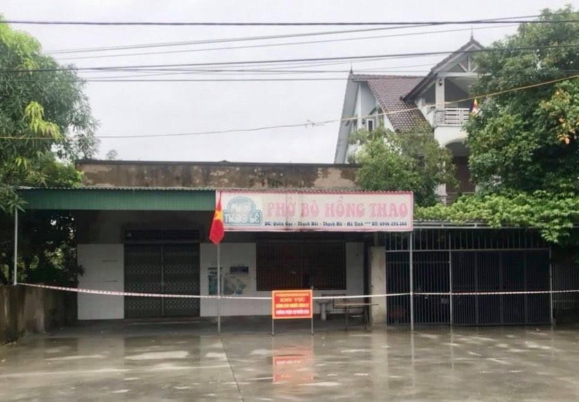 Quán phở Hồng Thao, nơi tài xế xe khách có tiếp xúc với 4 người,