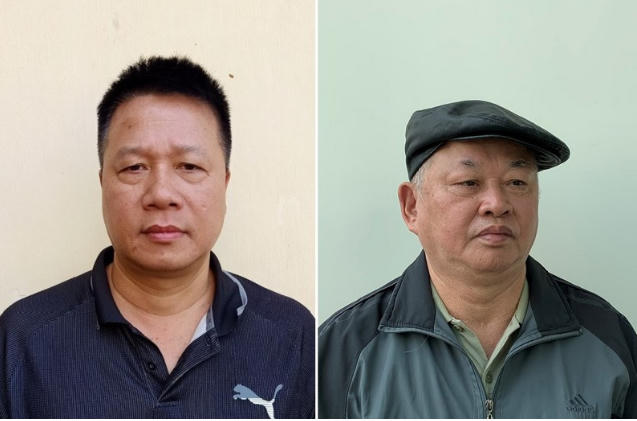 Bị can Đào Quốc Việt (bên phải) và Trần Quang Tiến (bên trái). Ảnh: Bộ Công an.