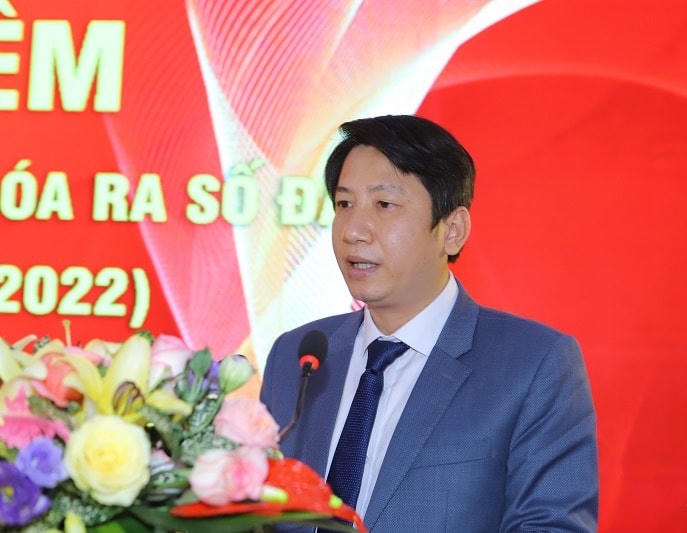 Ông Nguyễn Việt Ba, Phó Tổng biên tập phụ trách báo Thanh Hoá phát biểu ôn lại hành trình 60 năm của tờ báo.