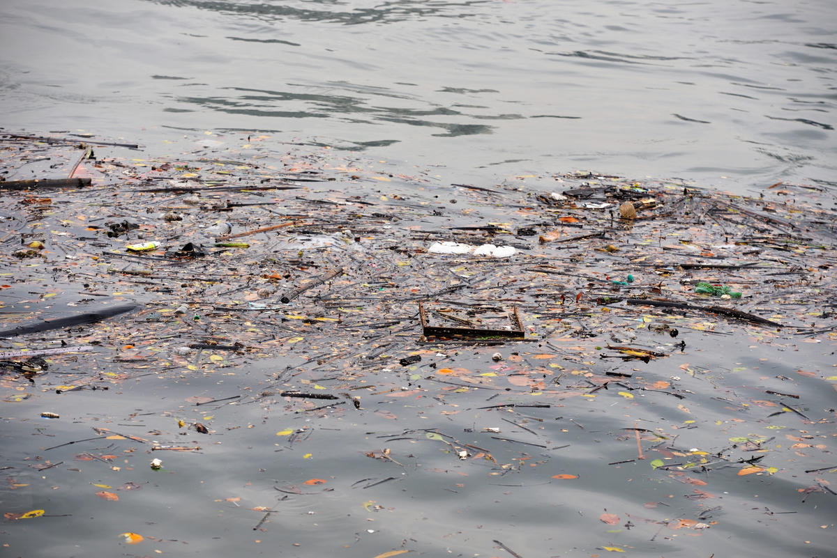 Quảng Ninh: Rác cuộn thành từng đám trên vịnh Cửa Lục