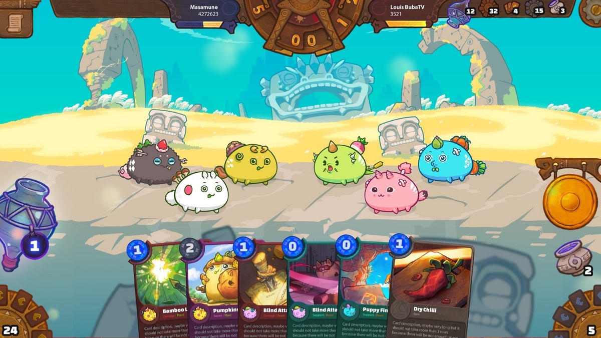 Giao diện của trò chơi Axie Infinity. Ảnh: Niko.