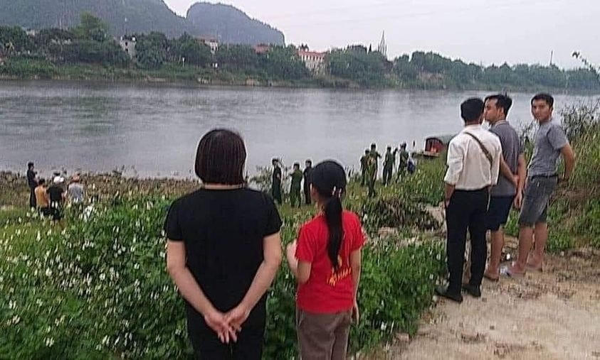 Hiện trường vụ đuối nước thương tâm.
