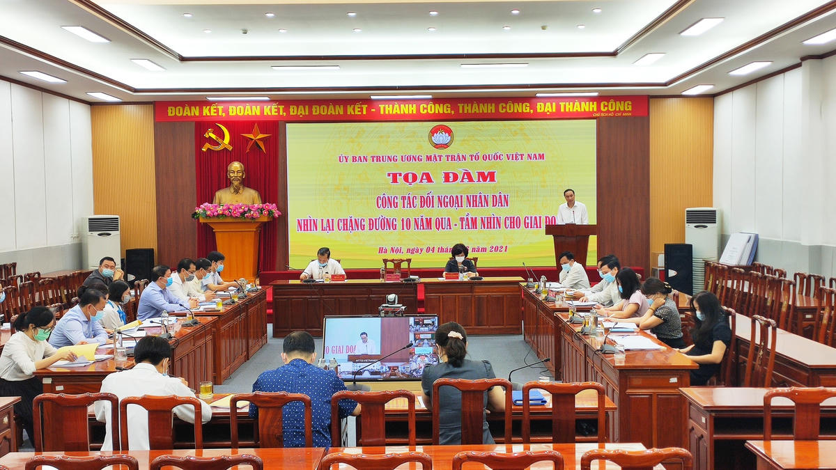 Quang cảnh Tọa đàm tại điểm cầu UBTƯ MTTQ Việt Nam.