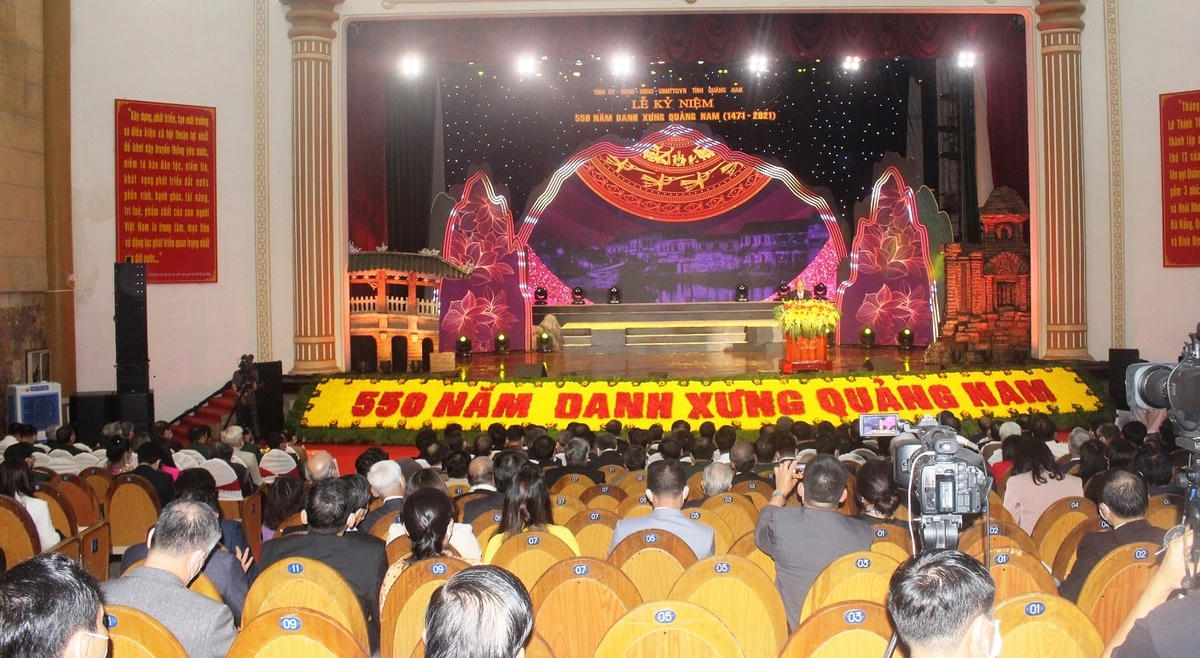 Quang cảnh lễ kỷ niệm 550 Danh xưng Quảng Nam (1471-2021).
