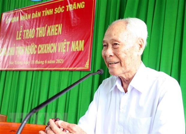 Ông Trần Cang phát biểu tại buổi lễ. (Ảnh: Trung Hiếu/TTXVN).