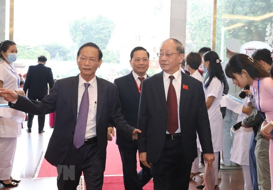 Các đại biểu đến dự Đại hội. (Ảnh: Văn Điệp/TTXVN).