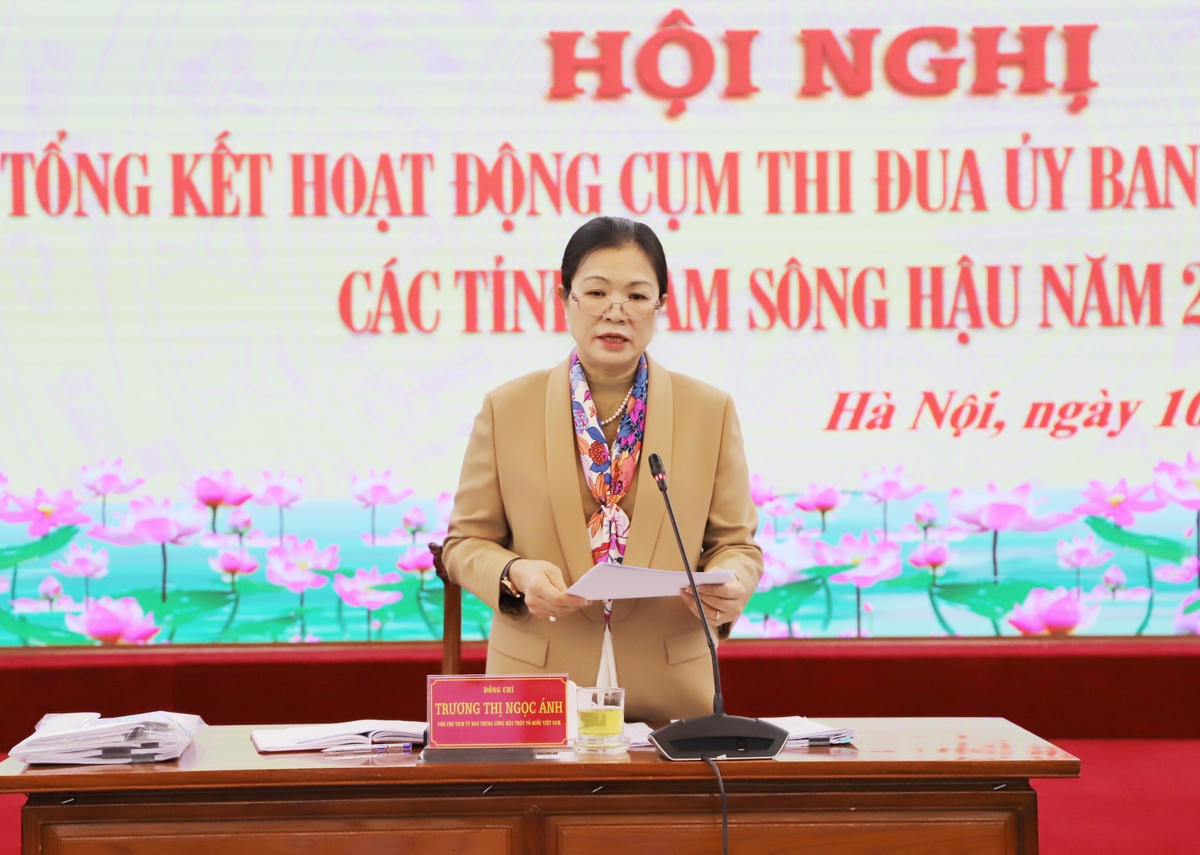 Phó Chủ tịch Trương Thị Ngọc Ánh phát biểu tại hội nghị.