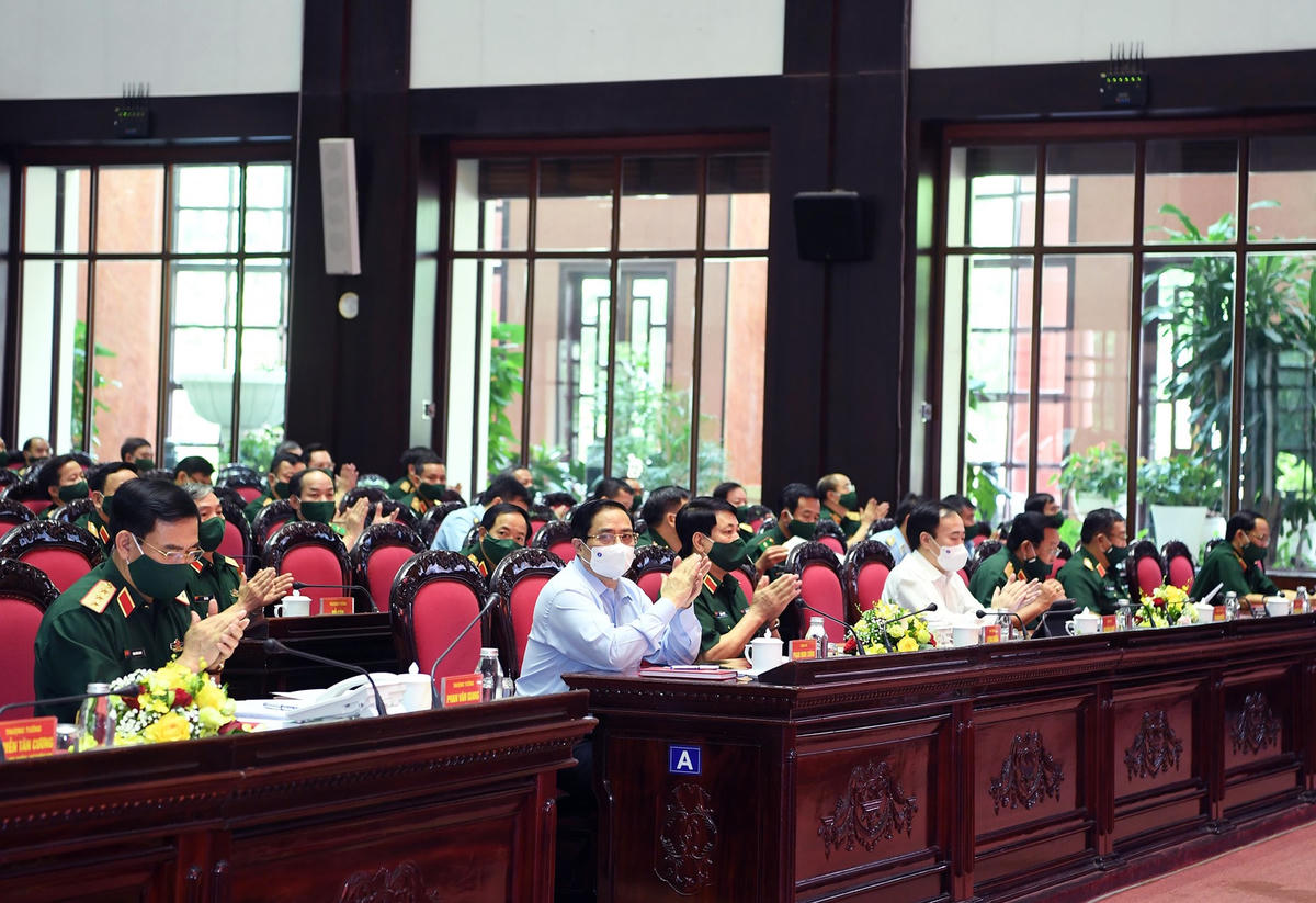Thủ tướng Phạm Minh Chính và các đại biểu dự Hội nghị. Ảnh: VGP/Nhật Bắc.