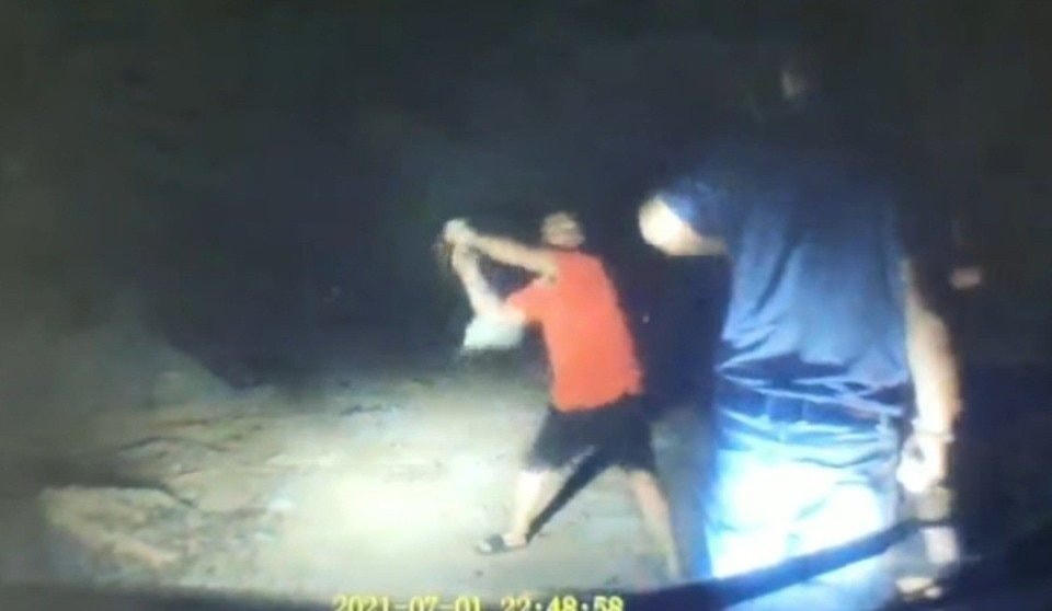 Hình ảnh do camera hành trình xe của phóng viên Nhật Hào ghi lại.