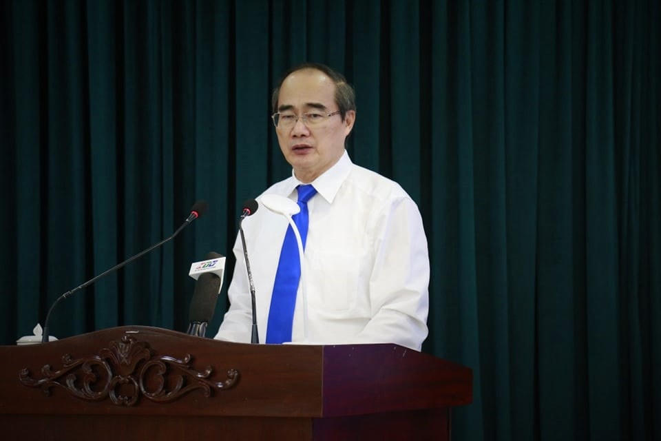 Bí thư Thành ủy Nguyễn Thiện Nhân cho biết, TP HCM đang lập đề án xin phần ngân sách thành phố giữ lại tăng từ 18% lên 24%. Ảnh: Hồng Phúc.