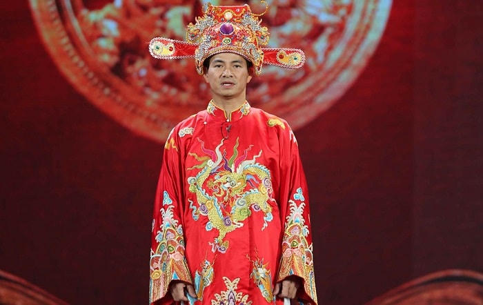 Tạo hình của Xuân Bắc khi hóa thân thành Nam Tào.