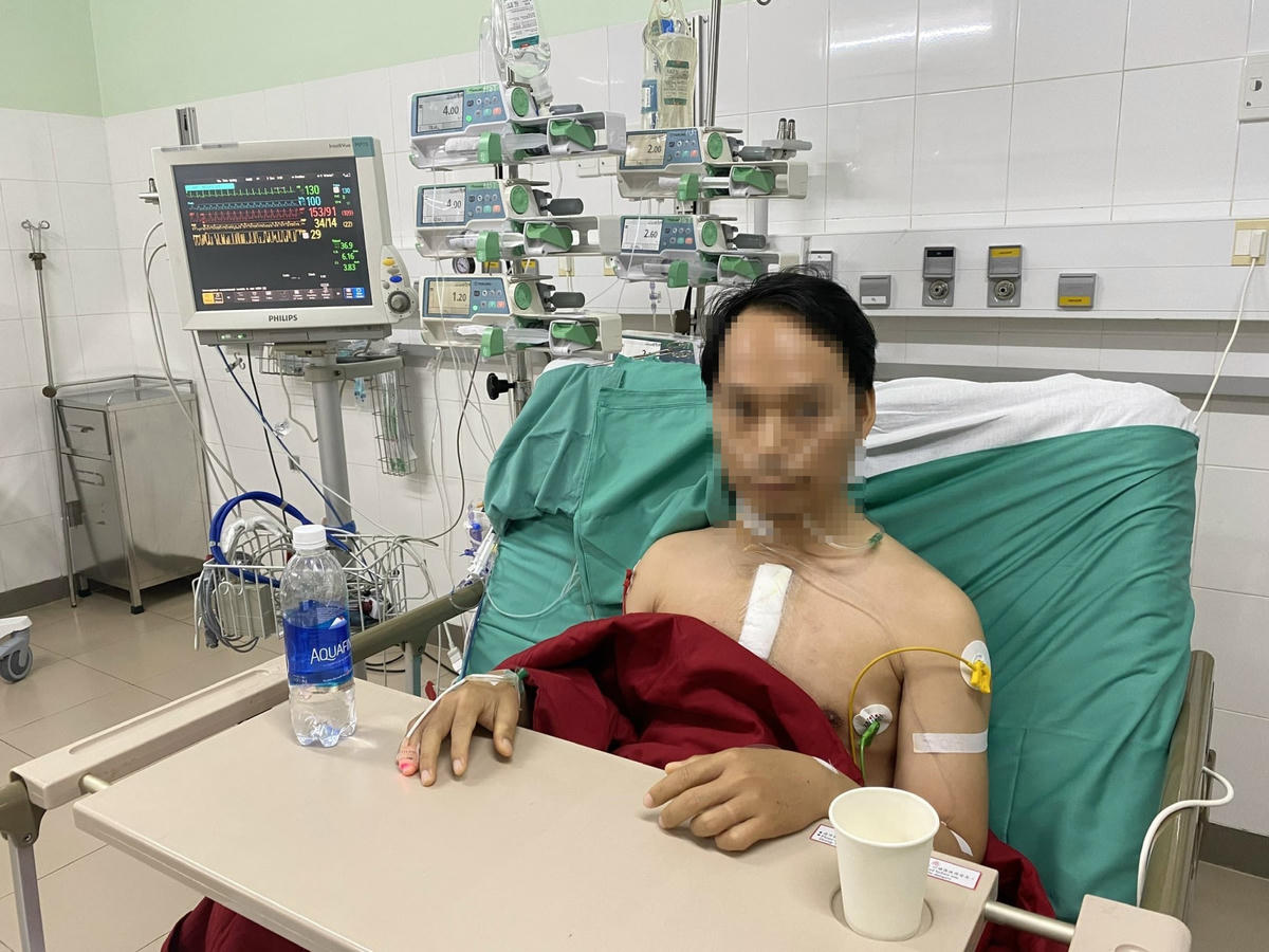 Bệnh nhân Trần Quang H. sau khi được các bác sĩ ghép tim từ người hiến tạng đang dần bình phục.