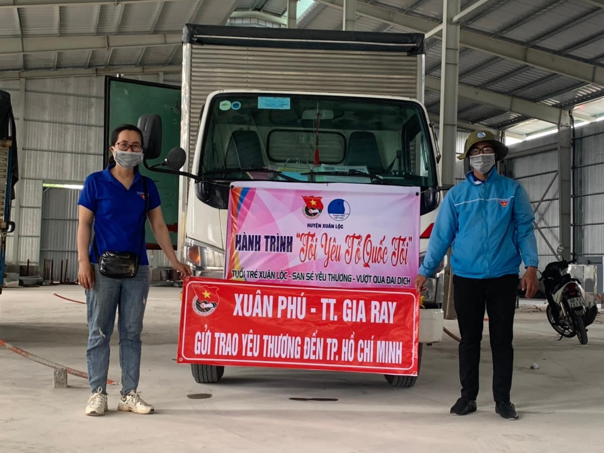 Tuổi trẻ Xuân Lộc hướng về người dân vùng dịch TP Hồ Chí Minh.