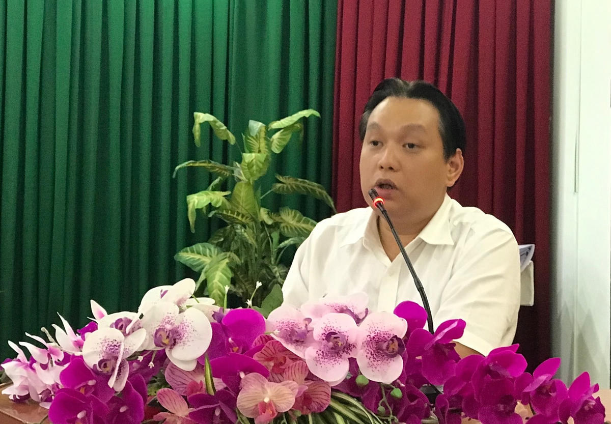 Ông Nguyễn Hưng Thịnh, Phó Tổng cục trưởng Tổng cục Môi trường phát biểu tại Hội nghị.