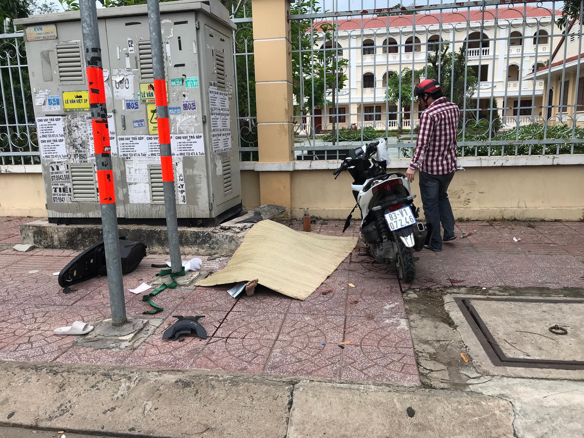Nạn nhân tử vong tại chỗ. Ảnh: TL
