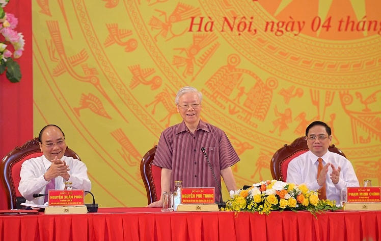 Tổng Bí thư Nguyễn Phú Trọng phát biểu tại Lễ công bố.