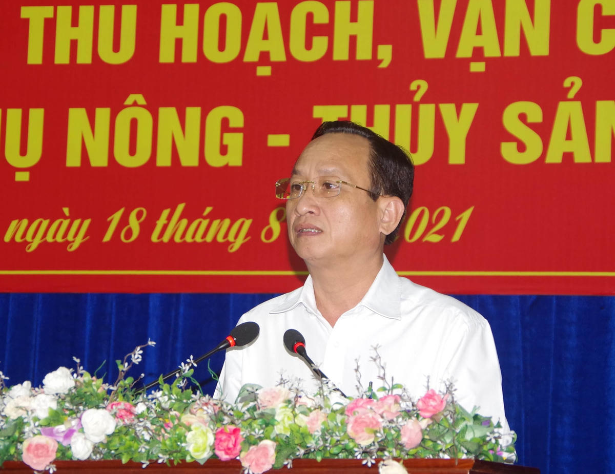 Chủ tịch UBND tỉnh Bạc Liêu Phạm Văn Thiều phát biểu tại buổi lễ.