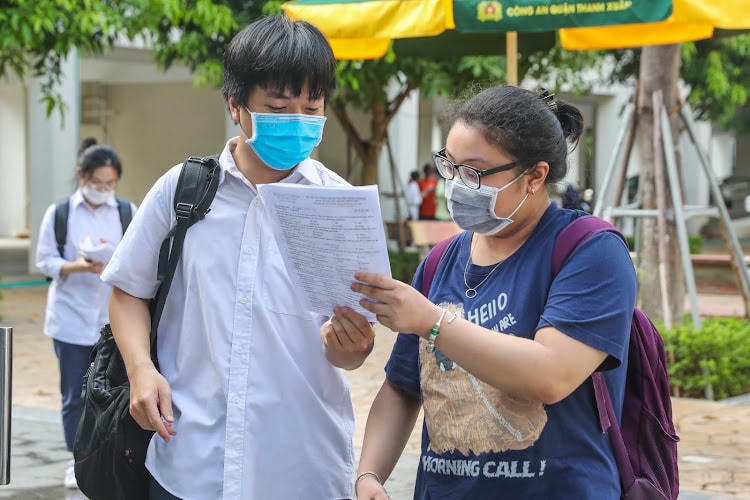 Thí sinh Hà Nội thi tốt nghiệp THPT 2021 đợt 1. Ảnh: Phạm Quang Vinh.