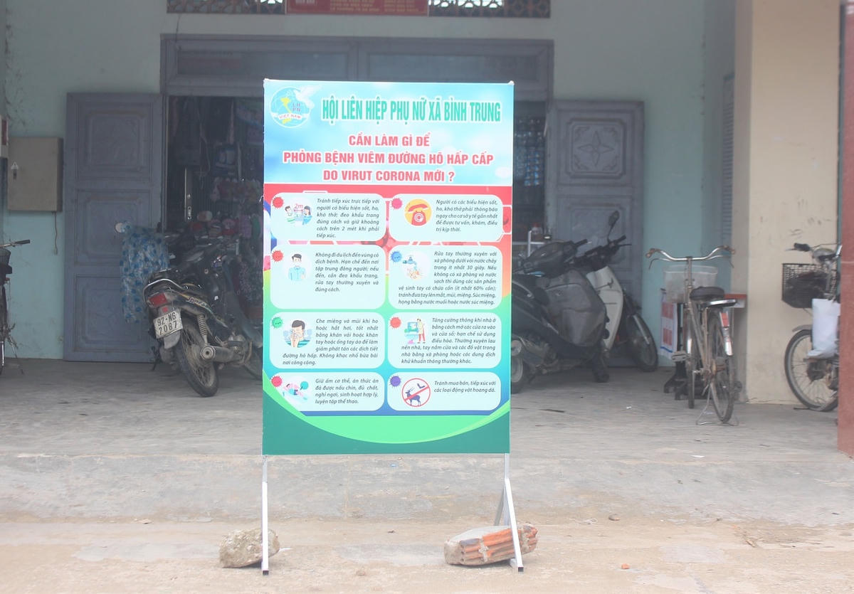 Khẩu hiệu tuyên truyền về phòng, chống dịch.
