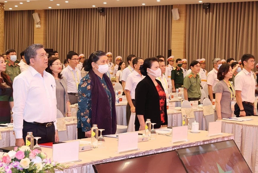 Chủ tịch Quốc hội Nguyễn Thị Kim Ngân tổng duyệt Đại hội đồng AIPA 41. Ảnh: TTXVN.