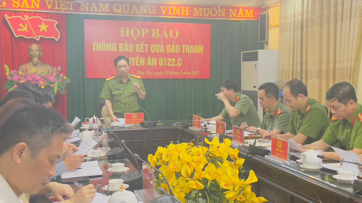 Công an tỉnh Phú Thọ tổ chức họp báo cung cấp thông tin chuyên án.