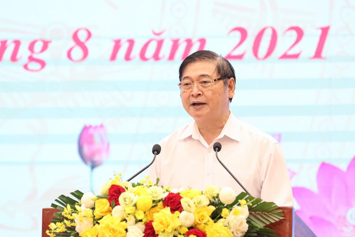 Ông Phan Xuân Dũng, Chủ tịch Liên hiệp các Hội Khoa học và Kỹ thuật Việt Nam phát biểu tại Hội nghị. Ảnh: Quang Vinh
