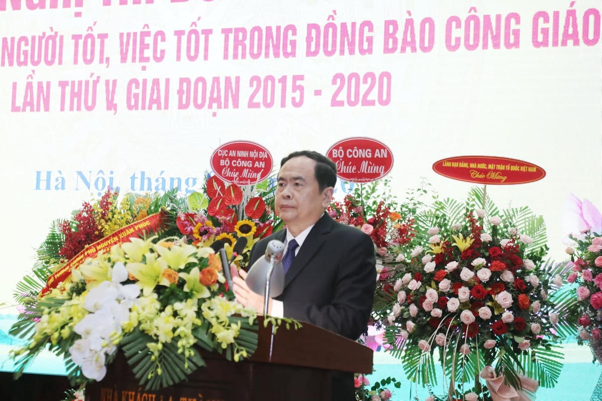 Chủ tịch Trần Thanh Mẫn phát biểu tại Hội nghị.