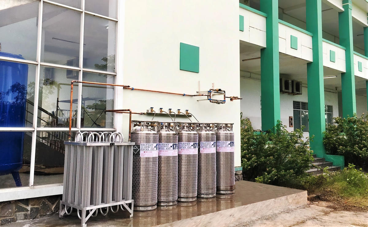 Lắp hệ thống oxy lỏng trung tâm tại BVĐK Khu vực Quảng Nam.