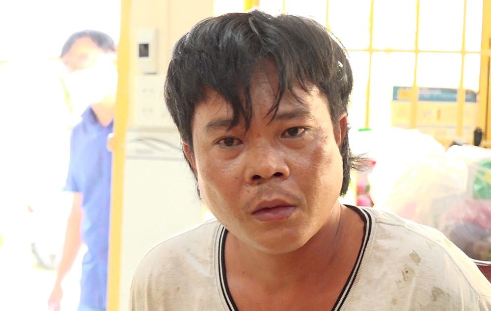 Đối tượng Nguyễn Thanh Cường tại cơ quan Công an.