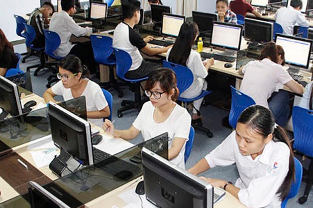 Kỳ thi đánh giá năng lực của Đại học quốc gia Hà Nội được tổ chức thi trên máy tính.