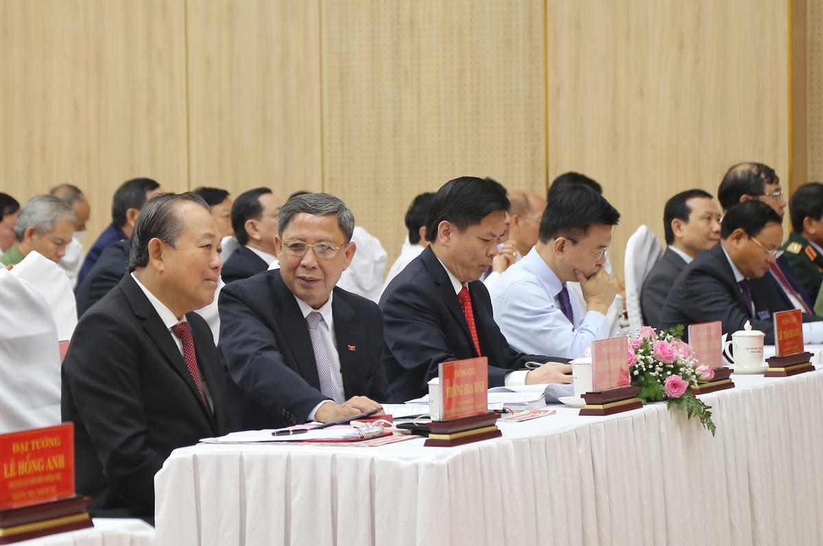Phó Thủ tướng Thường trực Chính phủ Trương Hòa Bình dự Đại hội.