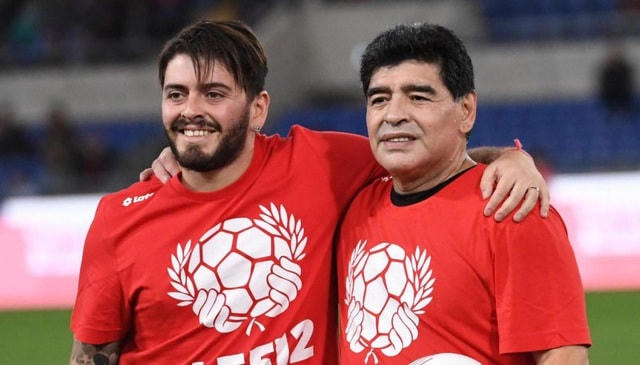 Diego Junior, một trong năm người con "được công nhận" của Maradona.  