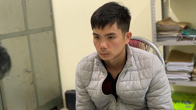 Nghi phạm tại cơ quan công an.