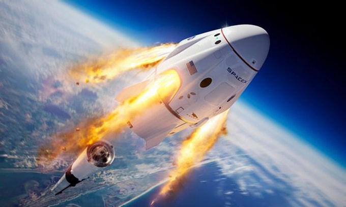 Tàu vũ trụ Crew Dragon được trang bị hệ thống thoát hiểm tiên tiến. Ảnh: SpaceX.