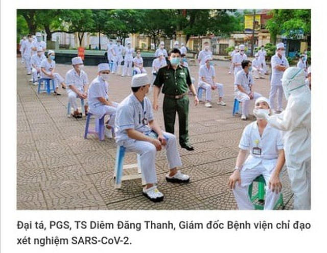 Bức ảnh trong bài viết được nhiều người dùng mạng xã hội cho là ảnh ghép. Tuy nhiên, Đại tá Diêm Đăng Thanh khẳng định, đây là ảnh thật và ông có đi kiểm tra, chỉ đạo công tác xét nghiệm thật.