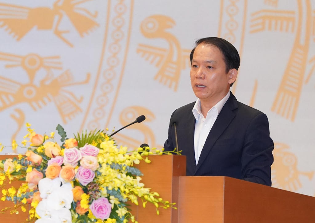 Chủ nhiệm Ủy ban Pháp luật của Quốc hội Hoàng Thanh Tùng phát biểu. Ảnh: Quang Hiếu.