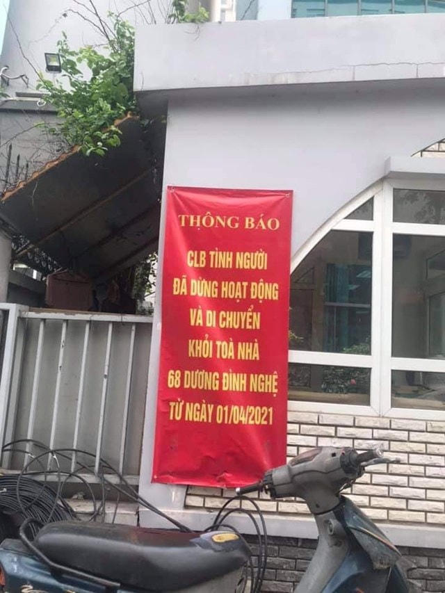 CLB Tình Người tại số 68 Dương Đình Nghệ thông báo dừng hoạt động và di chuyển khỏi tòa nhà.