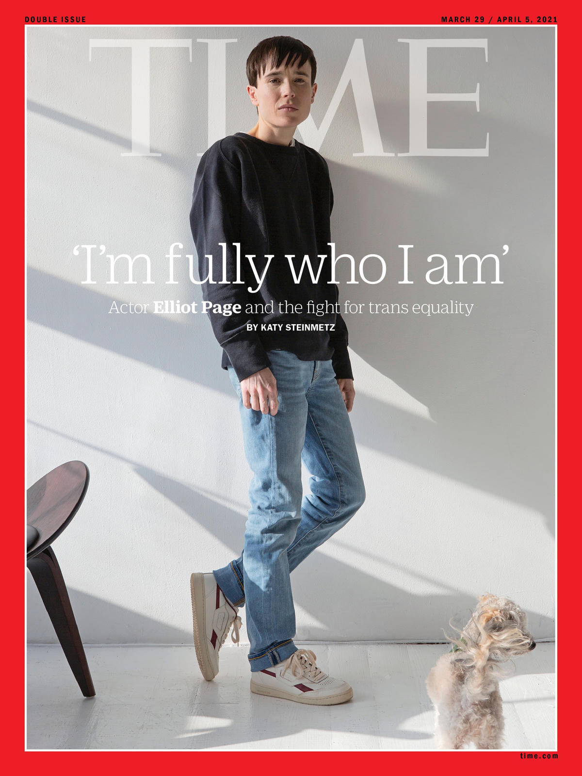 Elliot Page trên trang bìa tạp chí Time. Ảnh: Time Magazine.